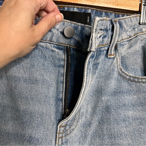 Alexander Wang Womens Size 25 Blue Cult Side Zip Jeans Non Stretch Denim Ankle - Picture 8 of 10